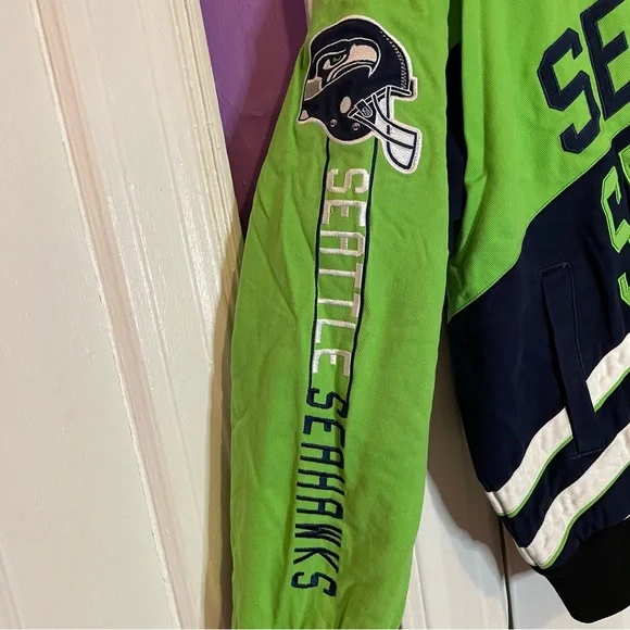 SOLD ON MERCARI NFL Seattle Seahawks Varsity Bomber Jacket - Picture 9 of 15